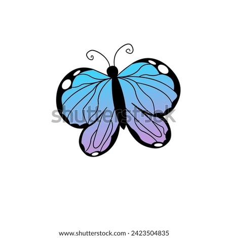 Butterfly vector ornamen full color 