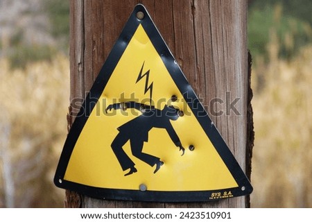Image of High voltage danger sign.
