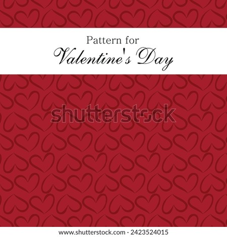 Pattern with roses and hearts for Valentine's Day