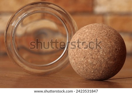 Ball of crushed wood on brown background