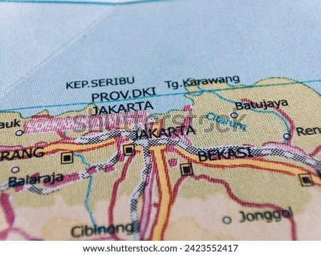 Jakarta City Map, Indonesia, Asia