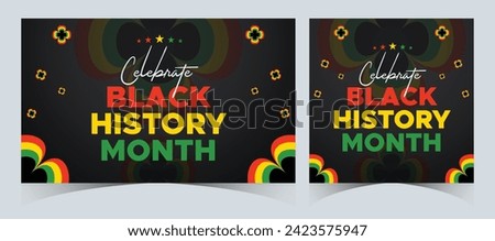 Set of Black History Month celebrated. February national black history month African American vector illustration Template for background, banner, card, poster with text inscription