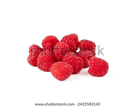 Raspberry isolated on white background. Raspberry close-up.
