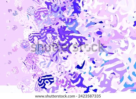 Light Purple, Pink vector pattern with random forms. Colorful chaotic forms with gradient in modern style. Elegant design for wallpapers.
