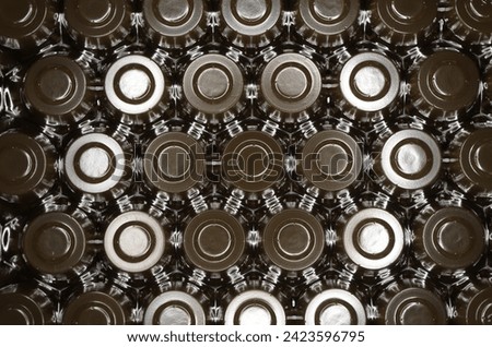 abstract background of metallic shiny circles