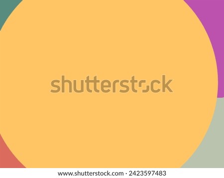 Abstract Colorful Background With Overlapping Yellow, Orange, Green and Purple Shapes Royalty-Free Stock Photo #2423597483