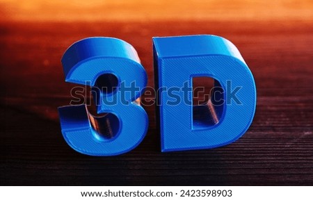 3D Sign Printed With 3D Printer On A Table