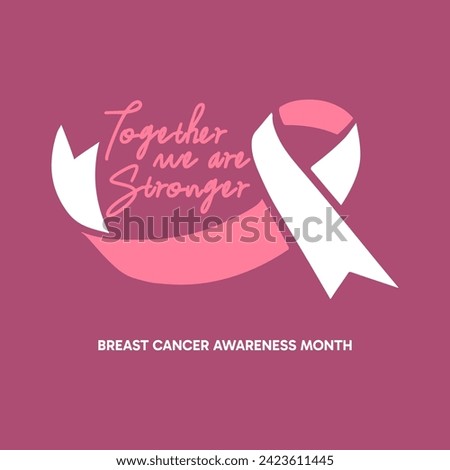 The breast cancer month vector image logo design