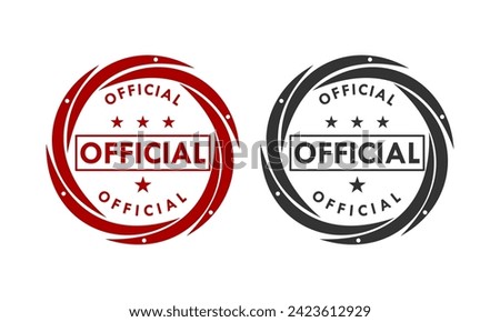 Official badge template illustration. Suitable for business Royalty-Free Stock Photo #2423612929
