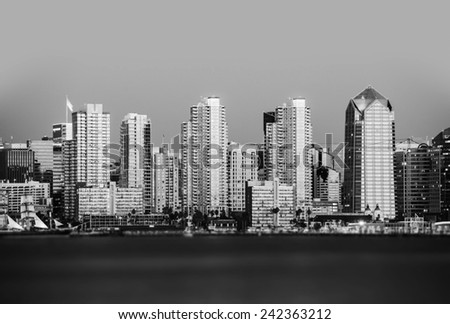 San Diego in Black and White. San Diego, California, USA.