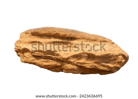   Brown rock isolated on white background