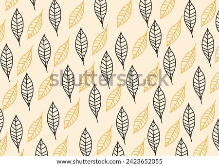 Abstract vector leaf simple, stylish pattern and background design.