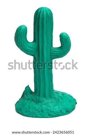 cactus in green ceramic transparent background