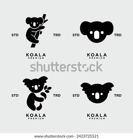 koala logo icon design template vector with modern illustration concept style