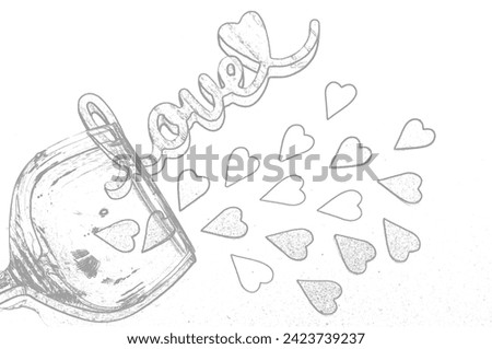 hearts - black and white background - valentines day background