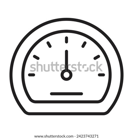 Speedometer Flat line icon. vector illustration. Royalty-Free Stock Photo #2423743271