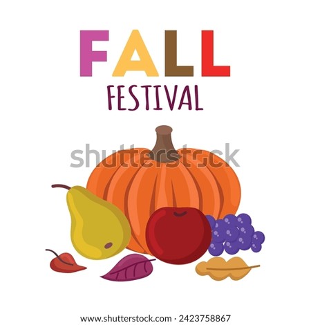 Fall festival icon clipart avatar logotype isolated vector illustration