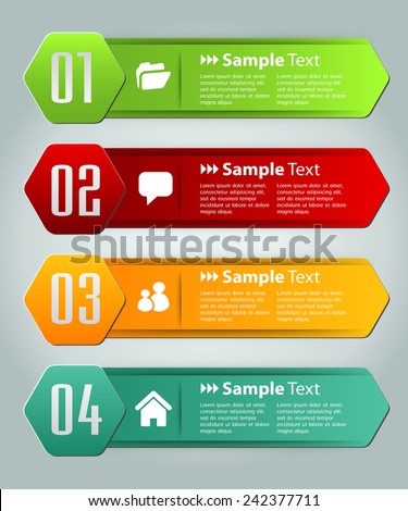 colorful modern text box template for website computer graphic and internet, numbers. 
