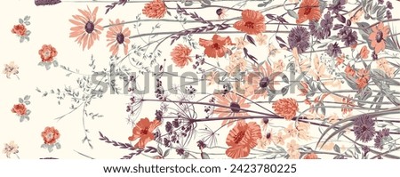 EPS Vector Seamless Pattern Fashion Print Pink Bloom Rose Flower Background Floral Texture Illustration Botanical Art Ornament Flora Garden Image Colorful Plant Modern Flora Bloom Beauty Endless Royalty-Free Stock Photo #2423780225