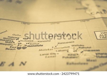 Hawaii state on the USA map