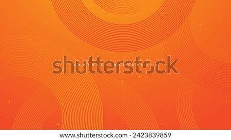 Orange gradient abstract background circle lines decorative design vector.