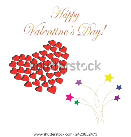 Valentine's Day, holiday, congratulation.Vector illustration.