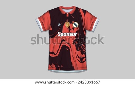 Vector soccer jersey design for sublimation, sport t shirt design