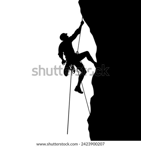 rock climber vector black silhouette