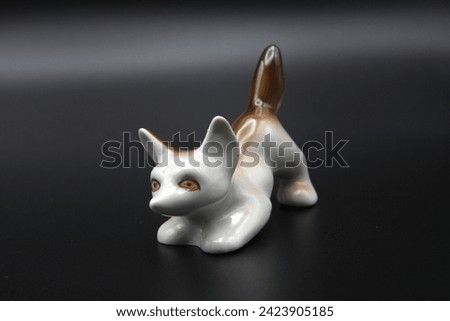 art ceramics fox figurine porcelain
