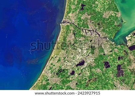 Flower Power in the Netherlands. Every spring, rows of reds, oranges, and yellows adorn fields in Holland, producing a lot of tourism. Elements of this image furnished by NASA.