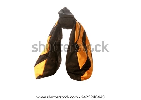 Saddle Bags. Filled Heavy Duty Single Pocket Saddle Sandbag. Saddle Sandbags. Orange with Black Stripe weighted Sand Bags. Photographer Sand Bags. Stabilizer sand bags.  light stand ballast weights.