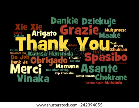 Colorful Thank You Word Cloud