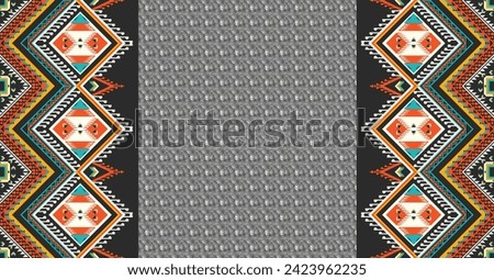 A Textile digital Indian Turkish classical floral allover bold tropical storm export decorations textured border geometric sequence in motifs pattern design walls and black white striped shirt printed
