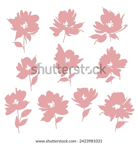 Beautiful and cute flower vector material collection,
