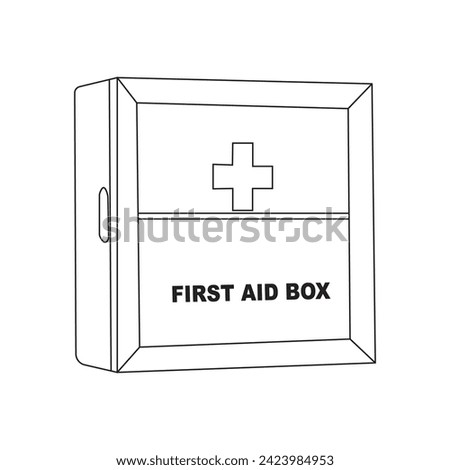 Medicine storage box vector illustration simple design