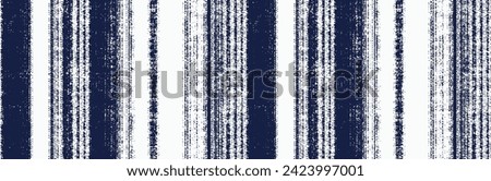 Watercolor stripes pattern. Drawing by hand. Vector illustration denim blue paint Royalty-Free Stock Photo #2423997001