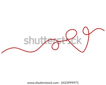 Heart Line Art Background Illustration