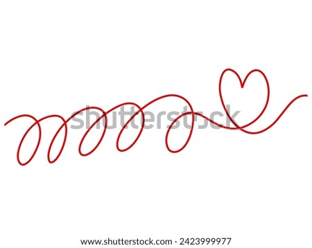 Heart Line Art Background Illustration