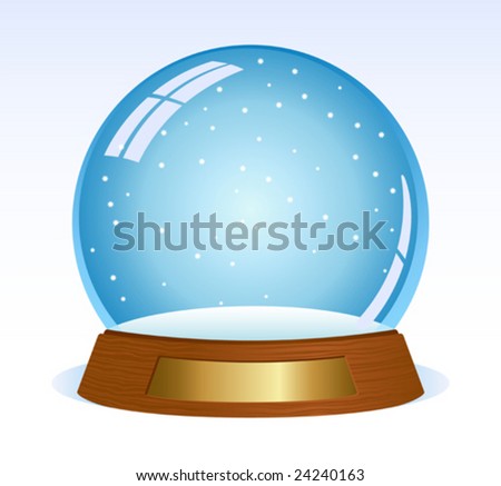 Empty vector snowglobe. Ready for your design.