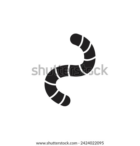 worm icon vector template illustration logo design