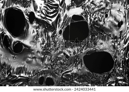 Melted Plastic Film Hole Overlay Royalty-Free Stock Photo #2424033441
