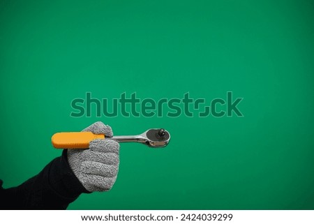 Ratchet Wrench, Short Ratchet, Mini Ratchet Wrench, Chrome Molybdenum Color Quick Release Double Head, Chrome Steel Royalty-Free Stock Photo #2424039299