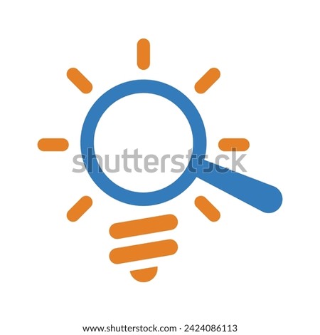 Idea Search Icon. design template vector illustration for graphic and web design or commercial purposes.