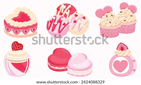 Love Dessert Illustration Clip Art