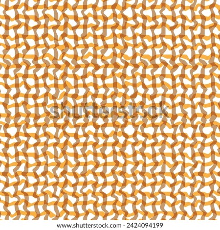 abstract seamless repeatable brown orange warp line pattern.