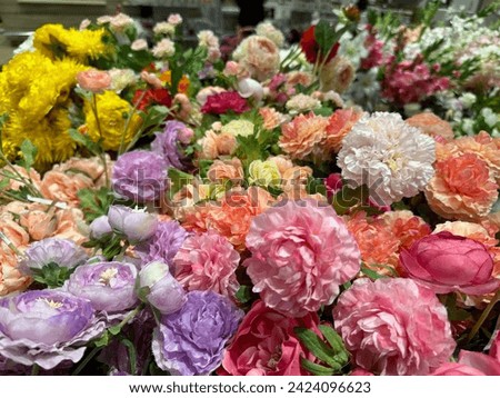 Stock of Natural artificial mixed colors Red Roses dark pink  color beautiful Roses floral view love symbols valentines special  bouquet with green leafy background