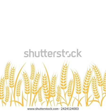 Agriculture wheat rice vector icon design template
