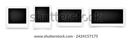 Photo card set.Collection of empty photo frame.Vector