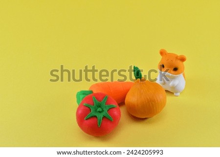 Eraser Hamster and Vegetable Pictures