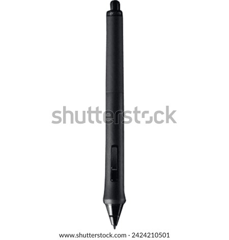 Realistic stylus pen isolated on transparent background.fit element for electronic scenes project.